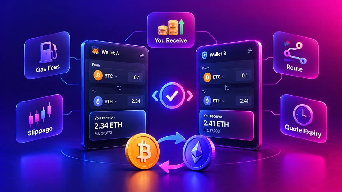 How to compare two swap quotes